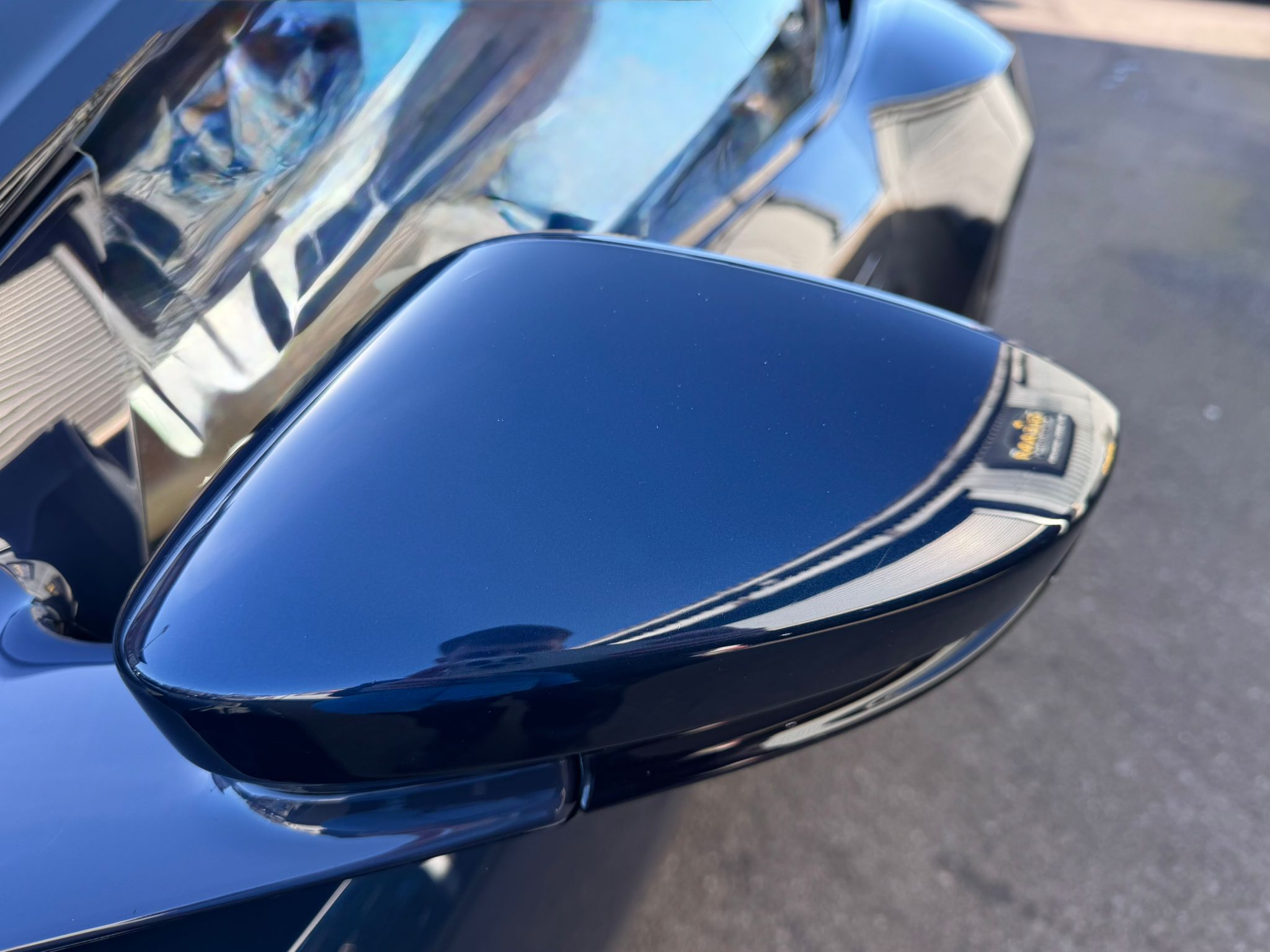 Wing mirror scratch removal on an Aston Martin at TJC Detailing & Valeting in Belfast