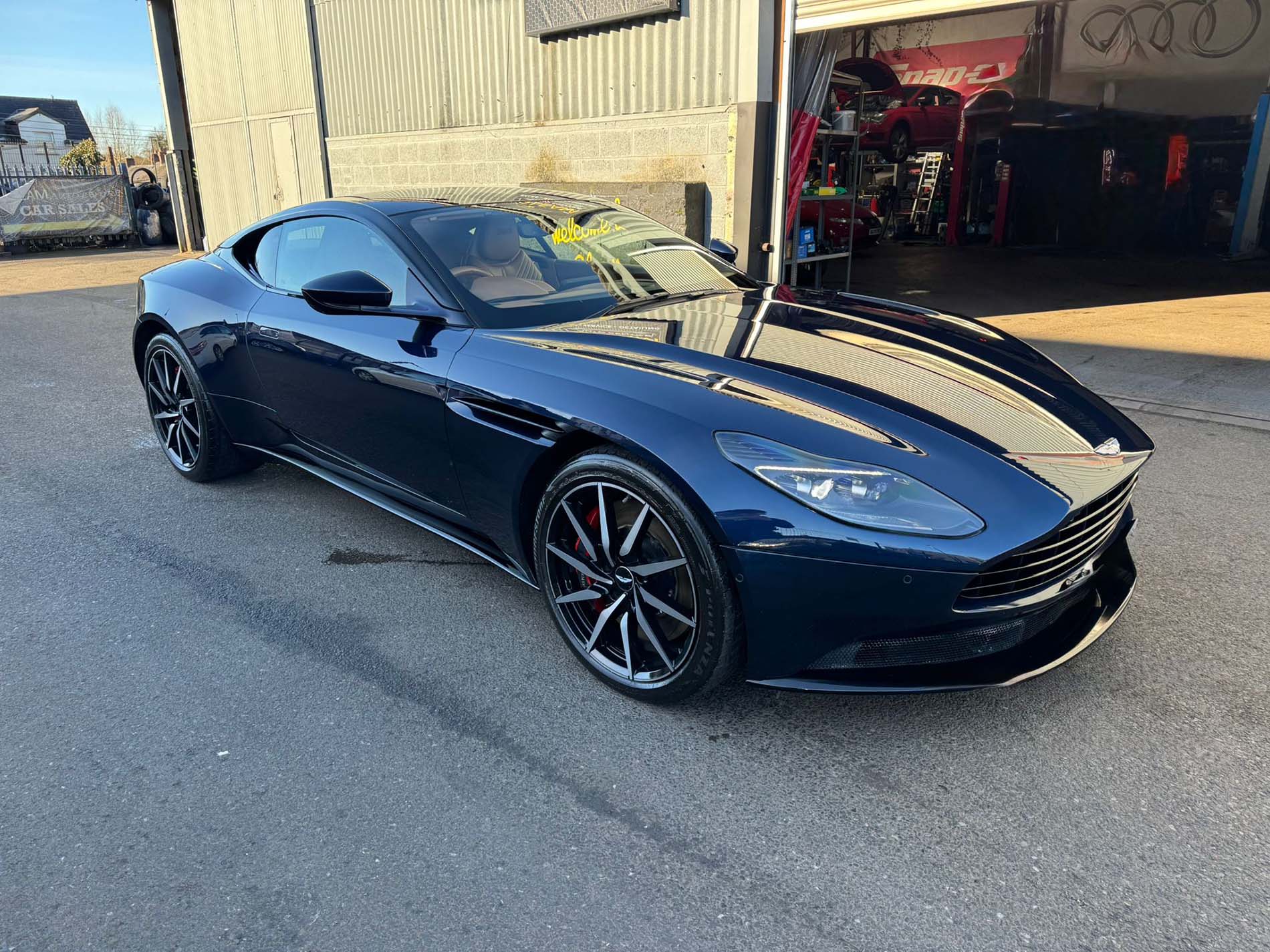 Aston Martin after a full detail at TJC Detailing & Valeting in Belfast