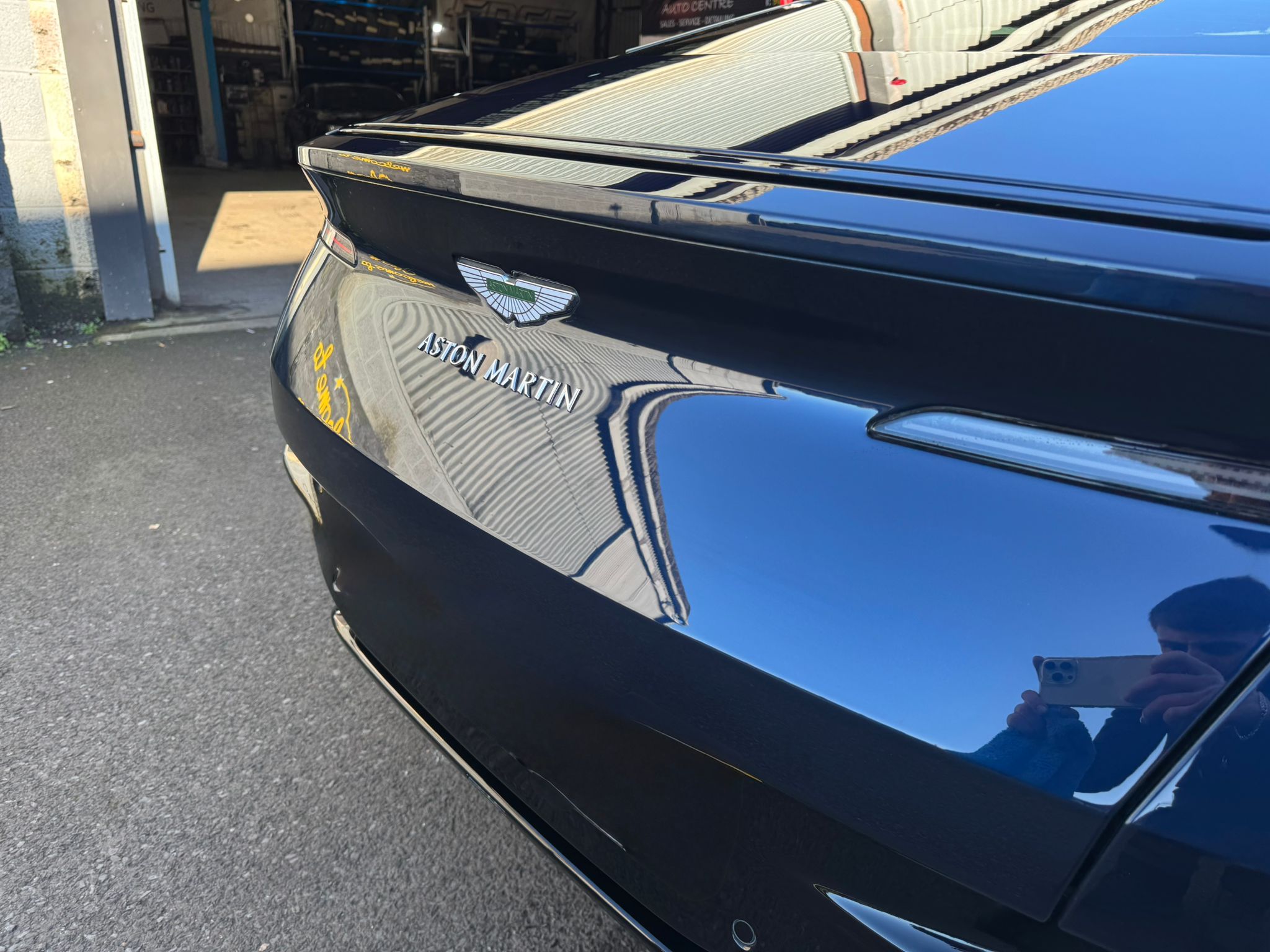 Scratch removal on an Aston Martin at TJC Detailing & Valeting in Belfast